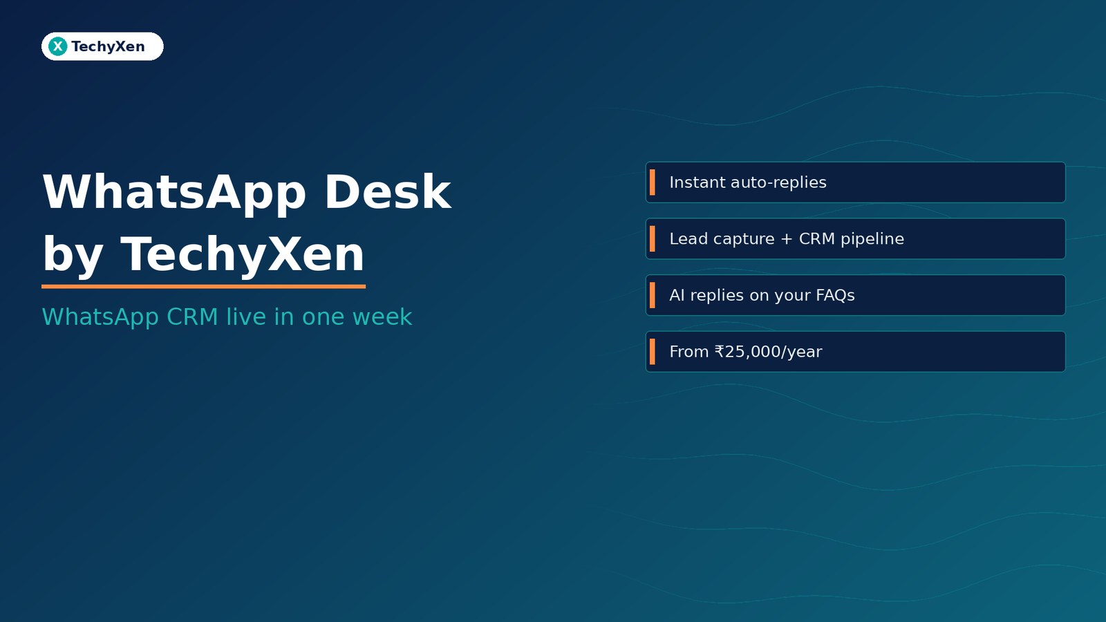 TechyXen WhatsApp Desk: WhatsApp CRM live in one week